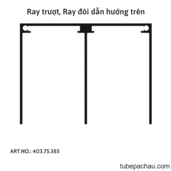 Aluflex 80 ray đôi trên màu bạc 3m Hafele 403.75.385