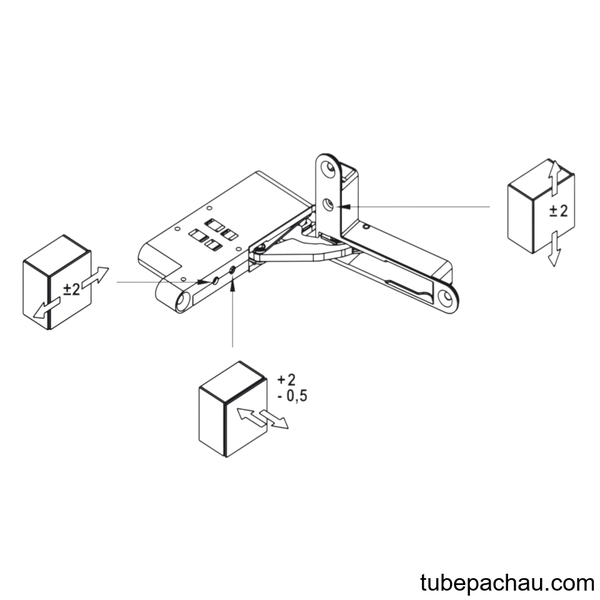 Bản Lề Âm 3 Chiều Cho Cửa 30Kg Hafele 342.79.780