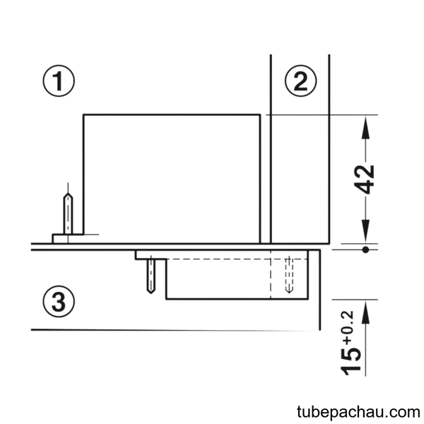 Bản Lề Âm 3 Chiều Hafele 342.79.300