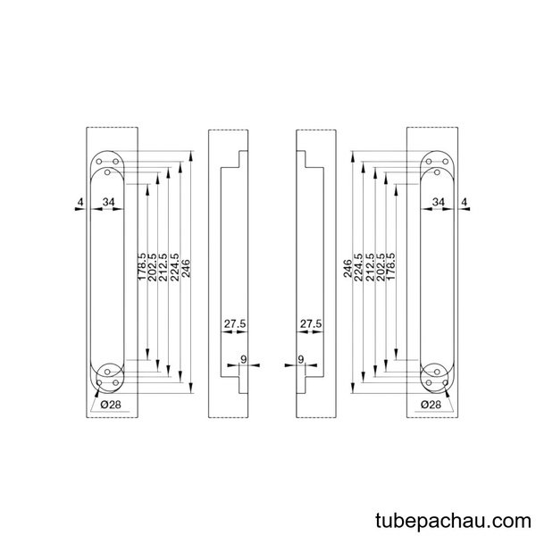 Bản Lề Âm Cửa 120Kg Hafele 927.03.039