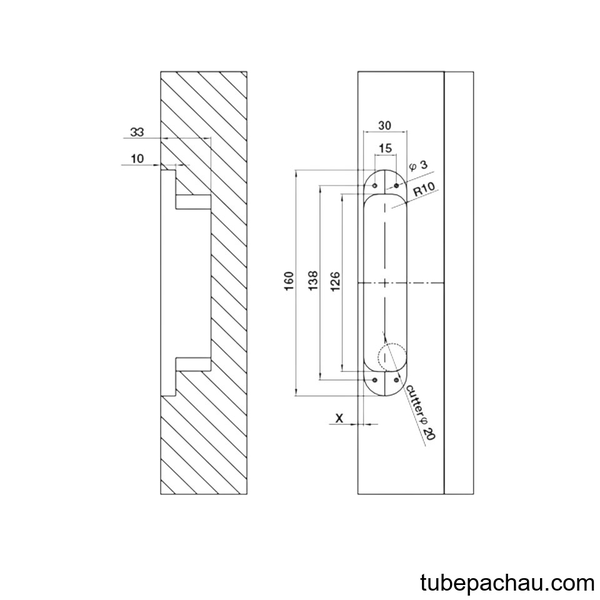 Bản Lề Âm Cửa 120Kg Hafele 927.03.093