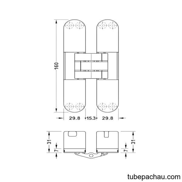 Bản Lề Cửa Âm Hafele 927.91.634