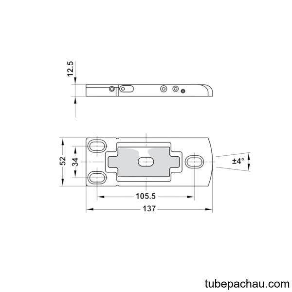 Bản Lề Dương Sàn 100Kg HPF100 Hafele 981.78.902