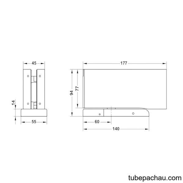 Bản Lề Dương Sàn 100Kg HPF100 Hafele 981.78.902