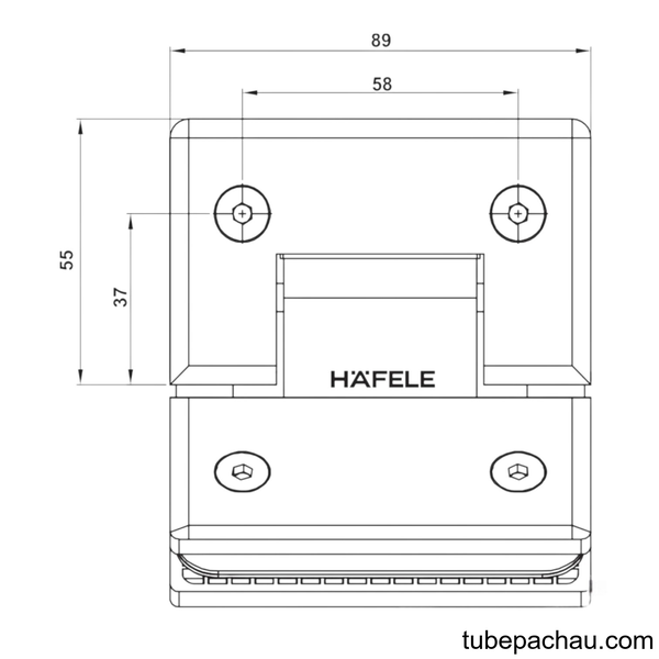 Bản Lề Kính - Kính 135º Hafele 499.05.857