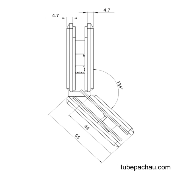 Bản Lề Kính - Kính 135º Hafele 499.05.857