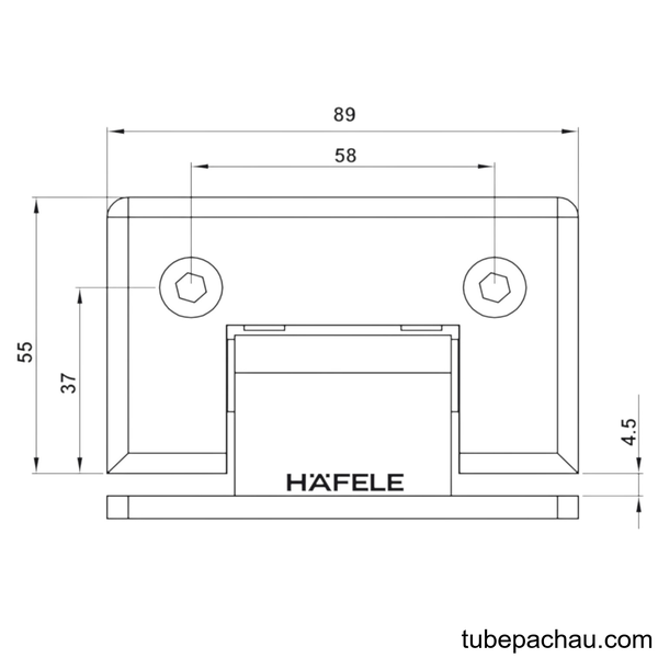 Bản Lề Kính - Tường 90º Hafele 499.05.851