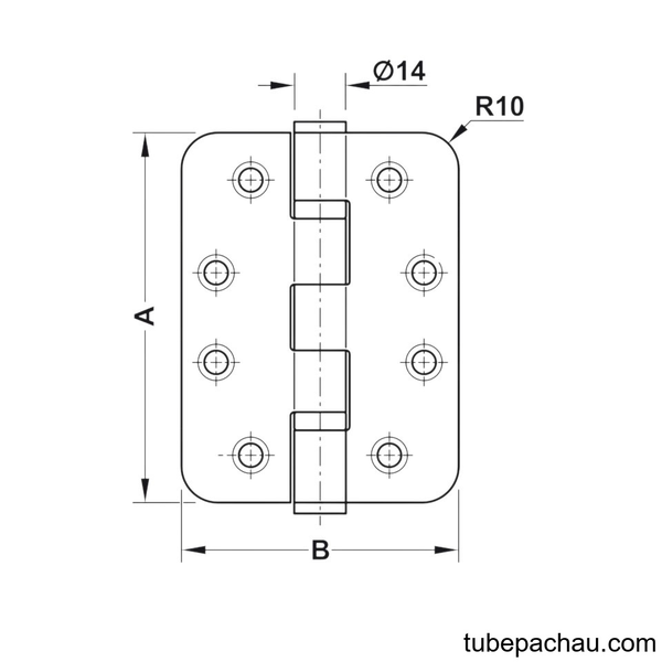 Bản Lề Lá 2 Vòng Bi 120Kg Chống Cháy Hafele 926.98.060