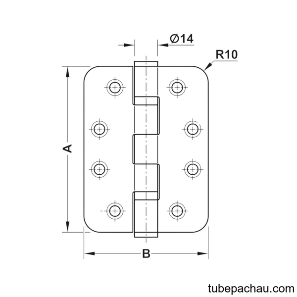 Bản Lề Lá 2 Vòng Bi 120Kg Hafele 926.98.043