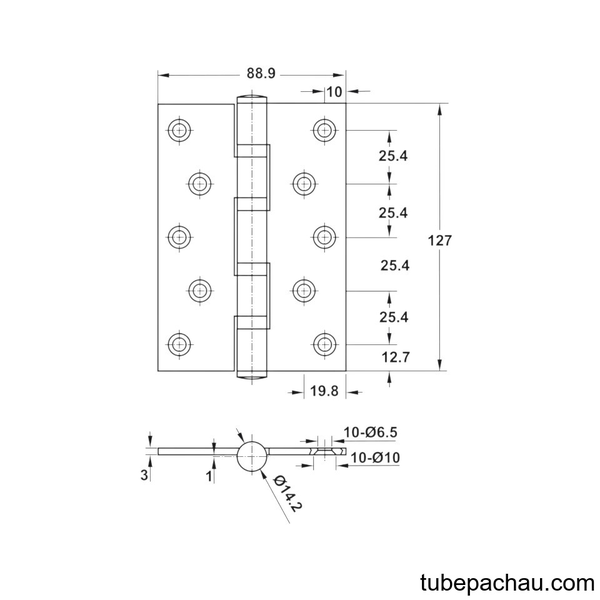 Bản Lề Lá 2 Vòng Bi Hafele 489.05.023