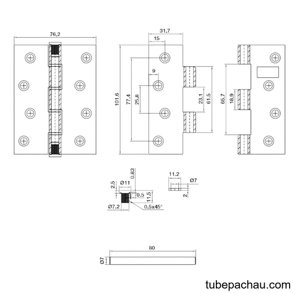 Bản Lề Lá Bauma 40Kg Hafele 926.20.343