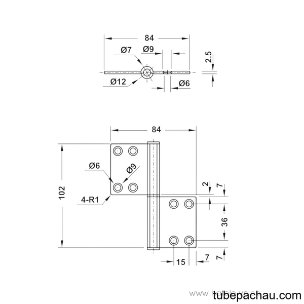 Bản Lề Lá Chịu Lực 40Kg Hafele 926.60.900
