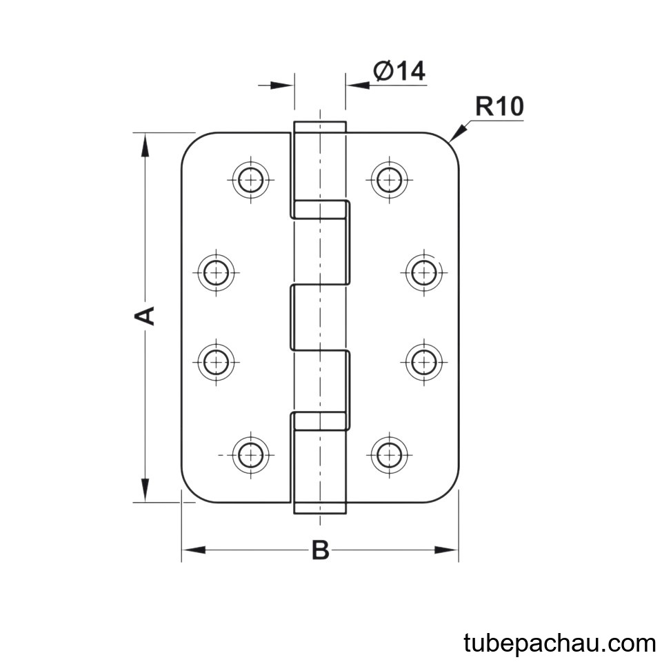 Bản Lề Lá Chống Cháy 2 Vòng Bi 120Kg Hafele 926.98.130