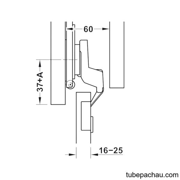 Bản Lề Lọt Lòng Giảm Chấn Hafele 408.00.404