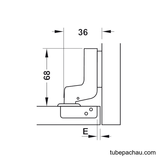 Bản Lề Lọt Lòng Metalla A 110º Giảm Chẩn Hafele 315.30.723