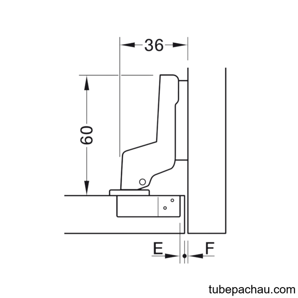 Bản Lề Lọt Lòng Metalla A 110º Hafele 311.88.532