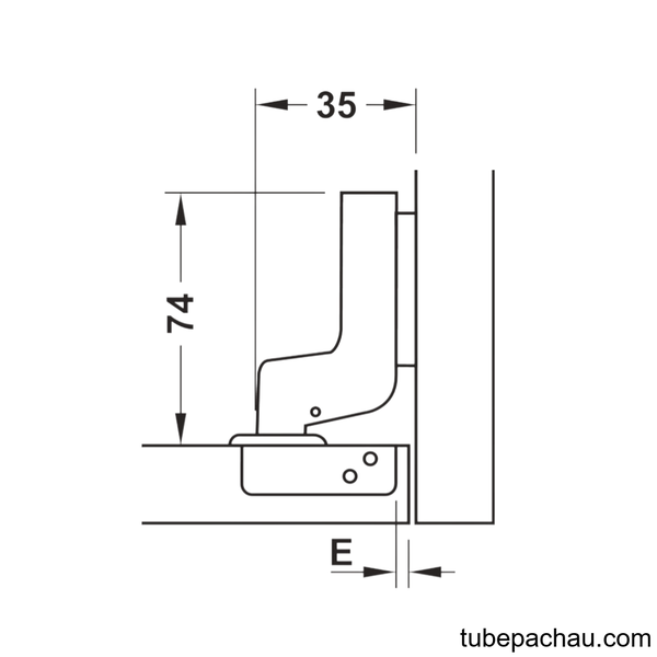 Bản Lề Lọt Lòng Metalla SM 110º DIY Hafele 483.01.722