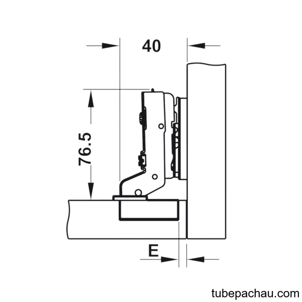Bản Lề Lọt Lòng Metalla SM 98º Hafele 334.05.003