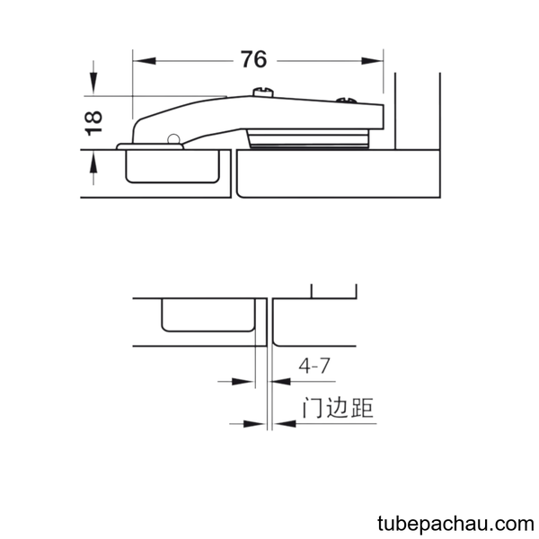 Bản Lề Metalla A 90° Cho Góc Mù Hafele 311.83.514