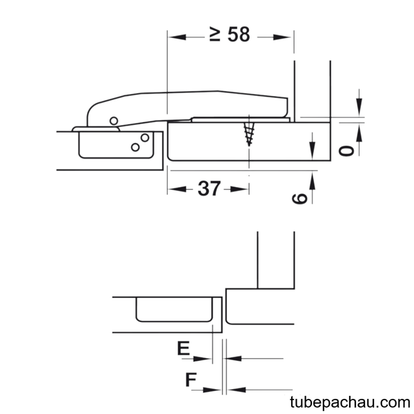 Bản Lề Metalla A 90° Cho Góc Mù Hafele 311.83.514
