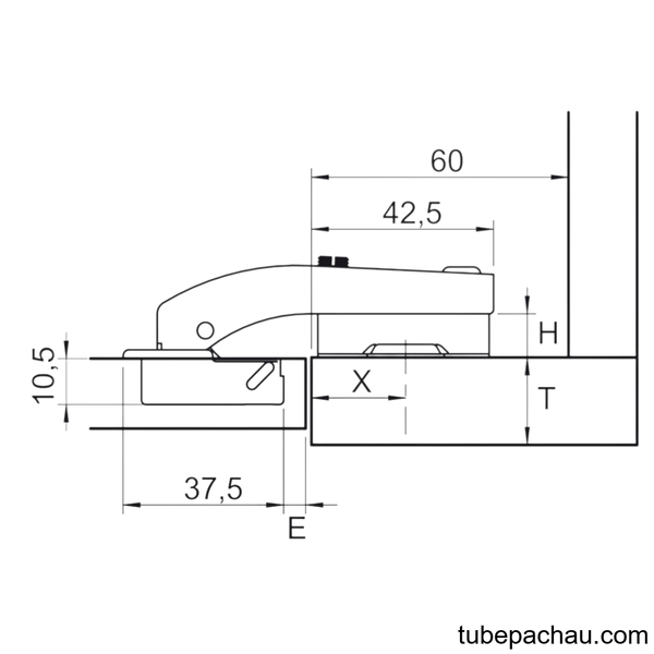 Bản Lề Metalla A 90° Cho Góc Mù Hafele 311.83.514