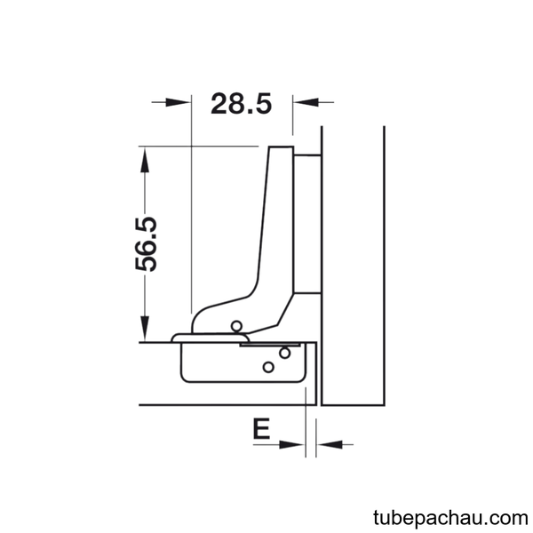 Bản Lề Metalla A 95° Lọt Lòng Hafele 311.81.503