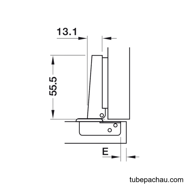 Bản Lề Metalla A 95° Trùm Ngoài Hafele 311.81.500