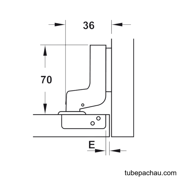 Bản Lề Metalla SM 95° Lọt Lòng Hafele 308.03.005