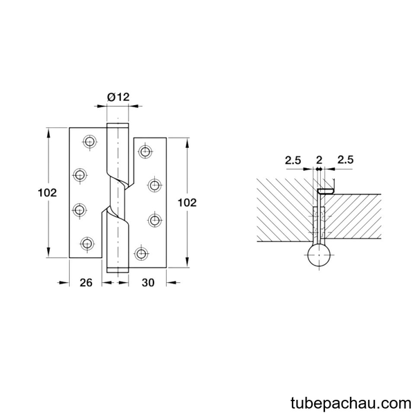 Bản Lề Nâng Hạ Mở Phải Hafele 926.27.603