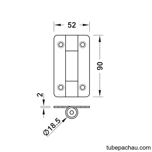 Bản Lề Nhà Vệ Sinh Công Cộng Hafele 988.98.091