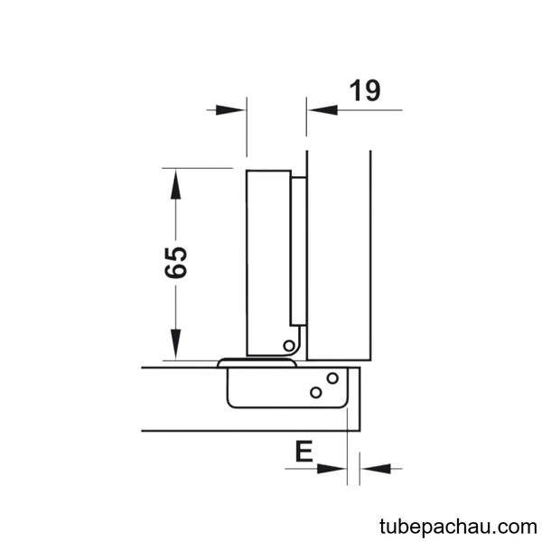 Bản Lề Trùm Ngoài Metalla A 110º Giảm Chẩn Hafele 315.30.721