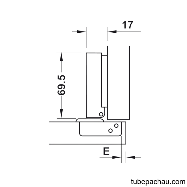 Bản Lề Trùm Ngoài Metalla SM 110° Giảm Chấn Hafele 315.11.750