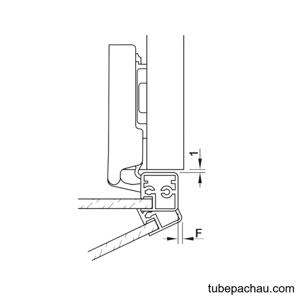 Bản Lề Trùm Ngoài Metalla SM 110º Cho Khung Nhôm Hafele 315.26.700