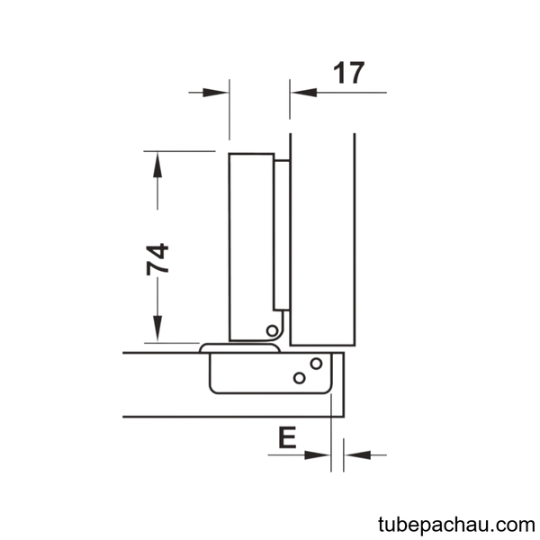 Bản Lề Trùm Ngoài Metalla SM 110º DIY Hafele 483.01.720