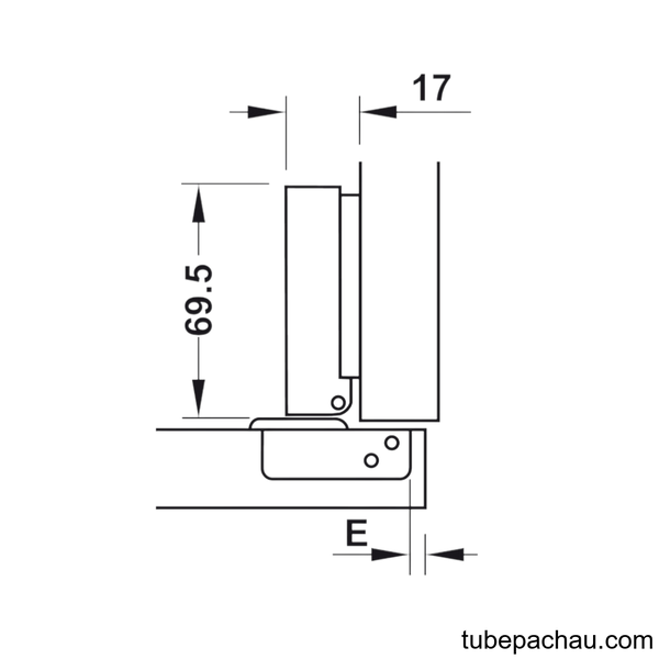 Bản Lề Trùm Ngoài Metalla SM 95º Hafele 315.08.850
