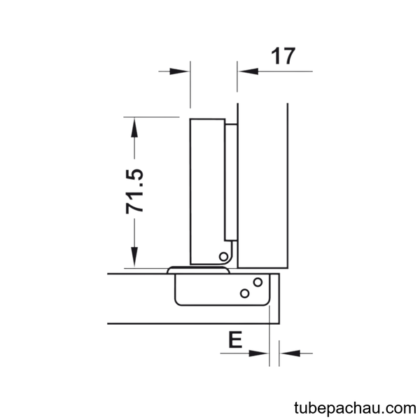 Bản Lề Trùm Ngoài Metalla SM 95º Mini Hafele 311.04.440