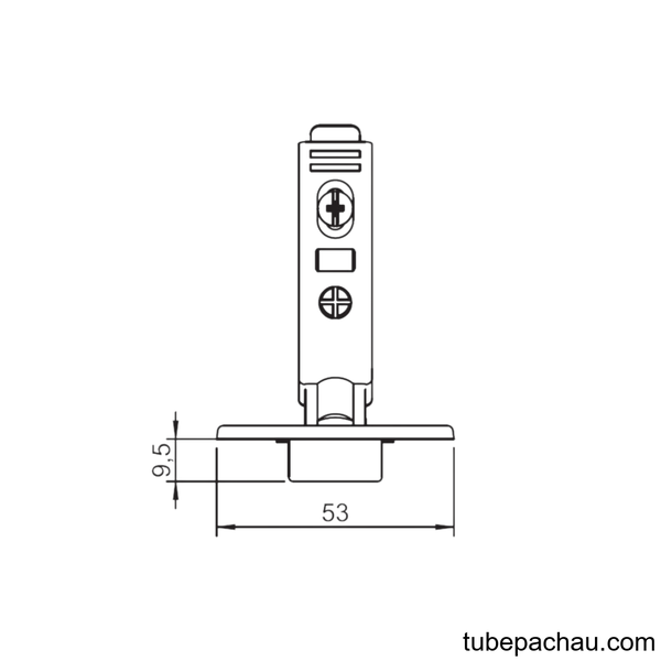 Bản Lề Trùm Ngoài Metalla SM 95º Mini Hafele 311.04.440