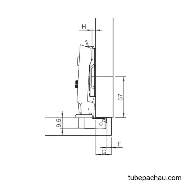 Bản Lề Trùm Ngoài Metalla SM 95º Mini Hafele 311.04.440