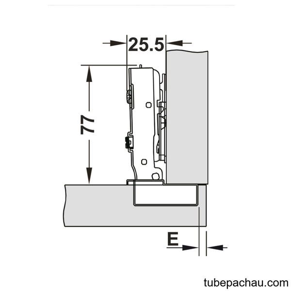 Bản Lề Trùm Ngoài Metalla SM 98º Hafele 334.05.000
