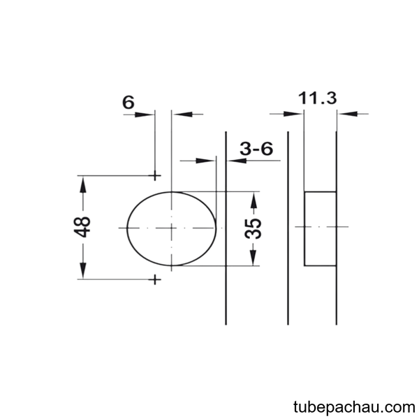 Bản Lề Trùm Ngoài Metalla SM Giảm Chấn 110º Hafele 315.20.750