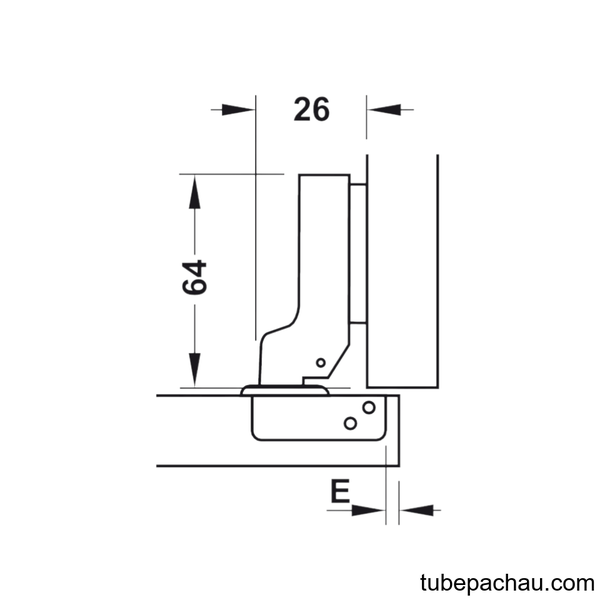 Bản Lề Trùm Nửa Metalla A 110º Giảm Chẩn Hafele 315.30.722