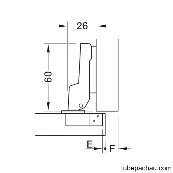Bản Lề Trùm Nửa Metalla A 110º Hafele 311.88.531