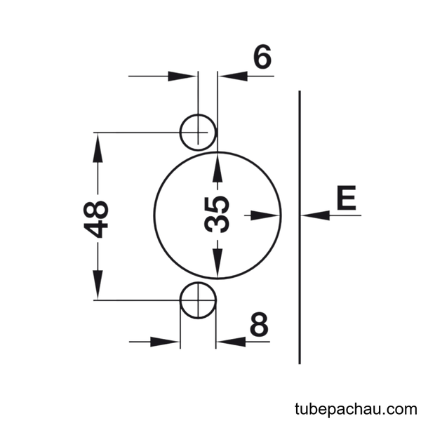 Bản Lề Trùm Nửa Metalla SM 110° Giảm Chấn Hafele 315.06.751