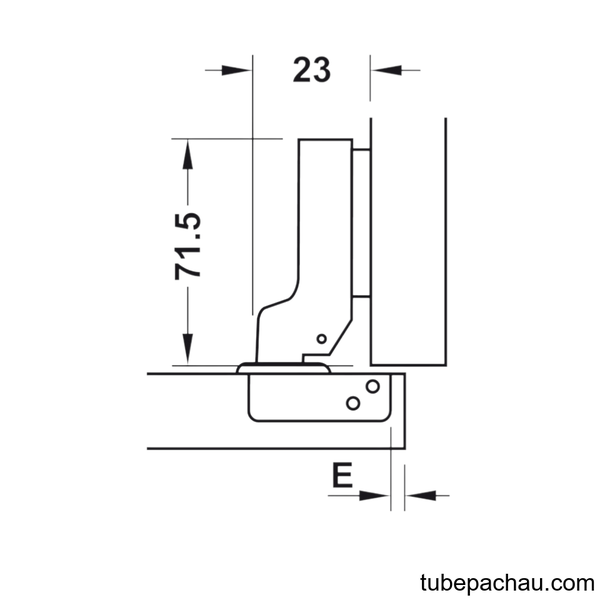 Bản Lề Trùm Nửa Metalla SM 95º Mini Hafele 311.04.441