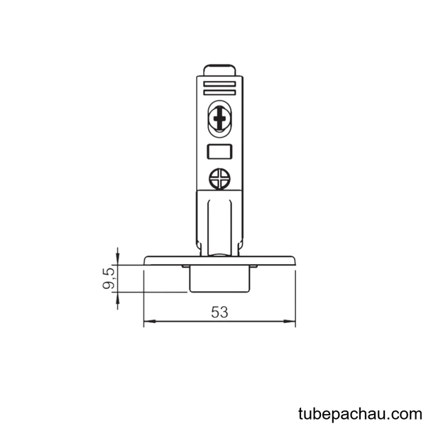 Bản Lề Trùm Nửa Metalla SM 95º Mini Hafele 311.04.441