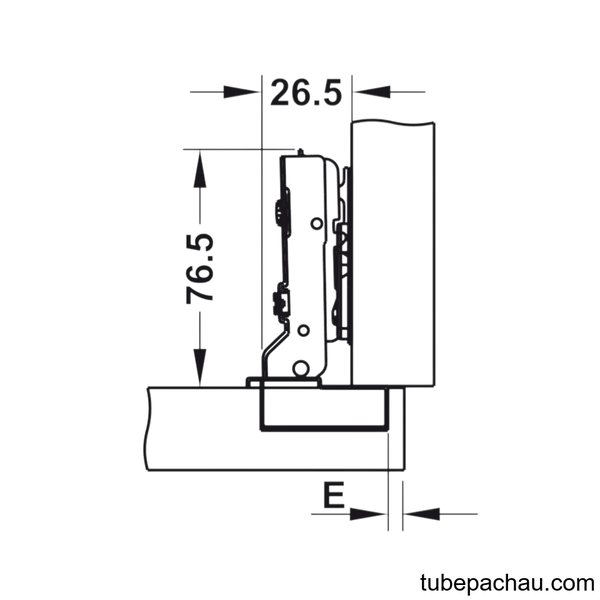 Bản Lề Trùm Nửa Metalla SM 98º Hafele 334.05.002