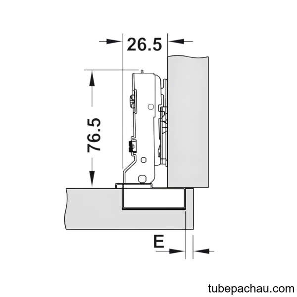 Bản Lề Trùm Nửa Metalla SM 98º Hafele 334.15.000
