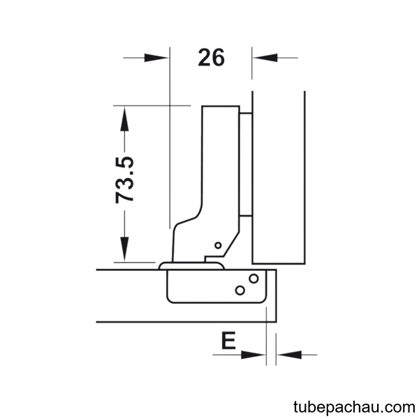 Bản Lề Trùm Nửa Metalla SM DIY 110º Hafele 493.03.022