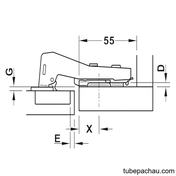 Bản Lề Tủ Metalla A 90º Góc Mù Hafele 311.83.901