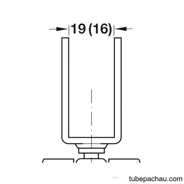 Bánh Xe Đôi 60mm Chịu Tải 55Kg Hafele 660.10.321